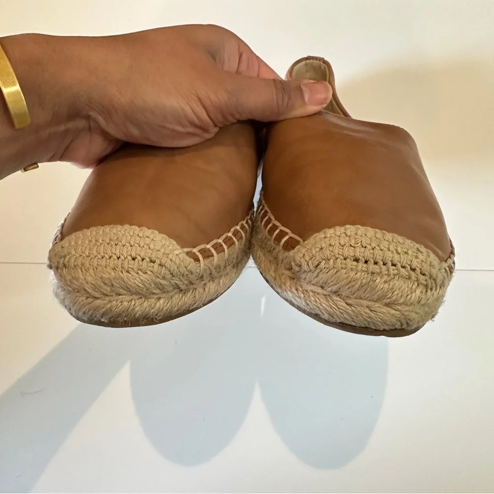 Sam Edelman Women’s Kesia Light Brown Genuine Leather Espadrille Flats sz 7M